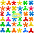 LANQKUISZ 100 Pack Mini Fidget Spinner Toys,Stress Relief Sensory Toys,Birthday Party Favors Gifts for Kids Teens
