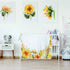 Sunflower Baby Monthly Milestone Blanket, Floral Newborns Month Blanket Gift with Wreath & Headband