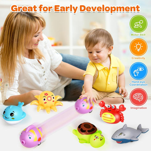 12 Pcs Pull Back Cars for Toddlers 1-3, Cute Animal Racing Cars, Bulk Mini Toys for Boys Girls, Party Favors