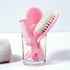 3 Piece Baby Hair Brush and Comb Set for Newborns and Toddlers, Pink