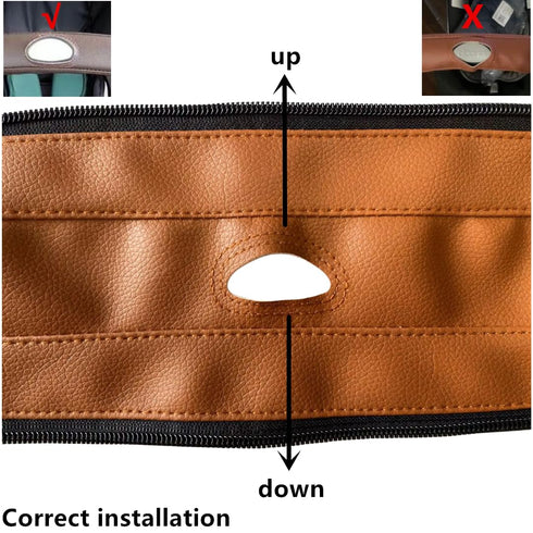 MINILUJIA Removable Zipper PU Leather Handlebar Cover Sleeve Protect Case Compatible with Doona Car Seat & Strollers