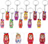 Toyvian 36pcs Key Chain Russian Doll Keychains, Miniature Babushka Doll Mobile Phone Charm Pendant