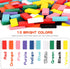 1000 Set 11 10 PCS Dominoes for Kids with Extra Blocks, Wooden Building Blocks Colors Dominoes Racing Tile Games
