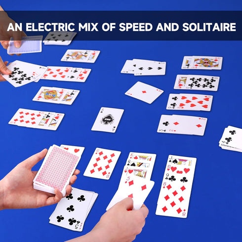 GSE Nertz Card Game, 12-Deck Standard Playing Cards Bulk with 12 Unique Colors, Multiplayer Solitaire Cards