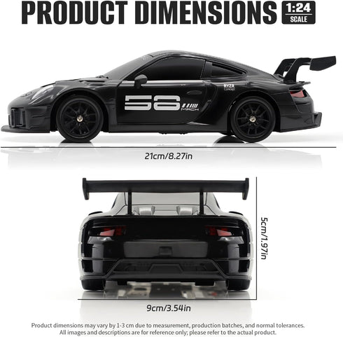 Aka Supaku 1:24 4WD Light,2.4GHz 20KM/H RC Drift Car, Remote Control Cars Vehicle with LED High Speed RC Cars with Two