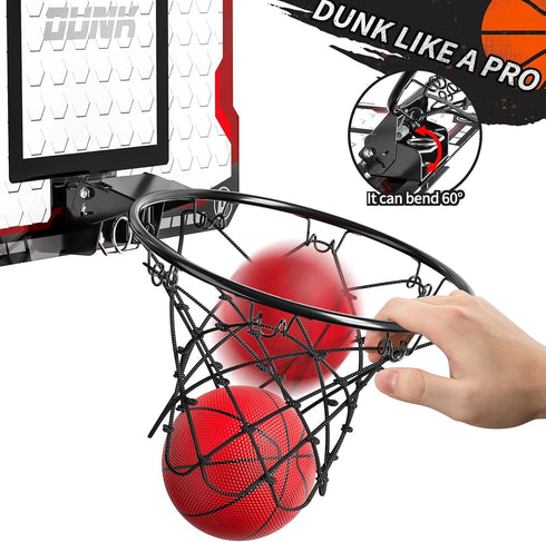 TEMI Indoor Basketball Hoop for Kids - Mini Basketball Hoop with 4 Balls, Toys for Ages 3-12