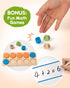 Set 1st 2nd Counters 3-8 SYNARRY Wooden Ten-Frame Math Manipulatives for Kindergarten Elementary Grade Homeschooling