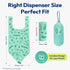 100 Count (4 Disposable Diaper Bags with Handles Rolls), Leak-Proof Diaper Trash Bags & Sacks or Pet Waste Bag, Ocean