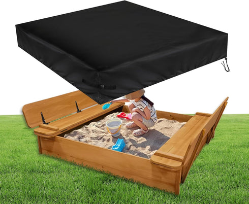 Sand Box Cover,500D Waterproof Sandbox Cover,Heavy Duty Outdoor Cover Fits 50" L