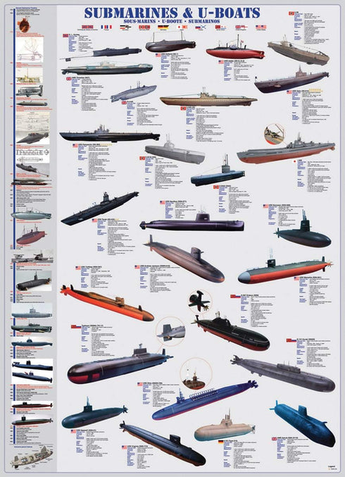 EuroGraphics 1000 Piece Puzzle - Submarines and U Boats