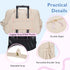 mommore 2 Diaper Bag Tote Large Expandable Baby Travel Tote for Kids Twins, Quilted Hospital Bag for Mom, Weekender