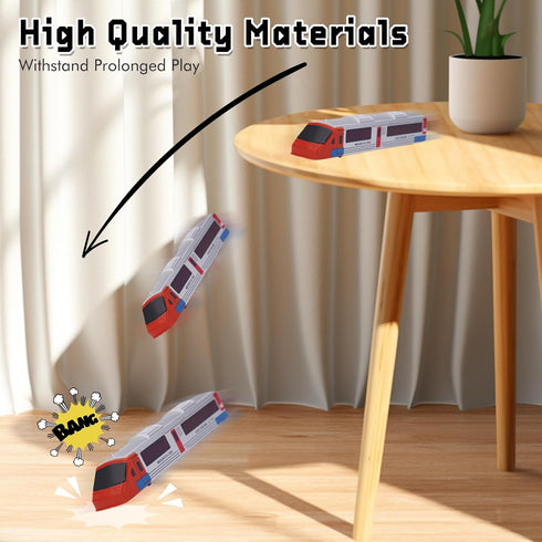 12 Crelloci Bullet Train Pull Back Toy High Speed City Train Modern Locomotives for Kids Toddle Boys - Bundle