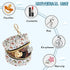 Sinestour Mushrooms Butterfly Leaves White Print Pacifier Holder Case for Diaper Bag Portable Travel Pacifier Storage