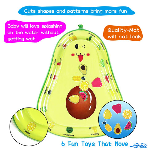 ZHUYNXIR (33 26 inch) Baby Water mat, Infant Toys, Inflatable Play Mat Water Mat Baby Toys, Fun Early Development