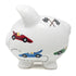Child to Cherish Ceramic Piggy Bank - Vroom Race Car Design