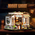 Teens,3D DIY Miniature House Kit,Pet Shop Dollhouse Miniature Kit with LED & Furniture,Mini Diorama House Building Kit