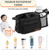 Generic 14"-19" Stroller Organizer Bag with Insulated Cup Holder & Adjustable Dividers, Non-Slip Stroller Caddy