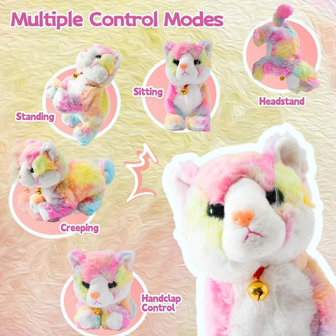 Smalody Interactive Electronic Plush Toy - Upgrade Robot Talking Cat Toys, Animals Sound Control Electronic Pet
