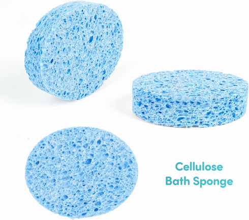 100% (Pack 1, Cellulosic Baby Bath Sponge - Natural, Skin Friendly and Soft Bath Sponge for Infants and Toddlers.