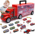 JODUDLR Toddler Toys for 3-4 Year Old Boys,Large Transport Cars Carrier Set Truck