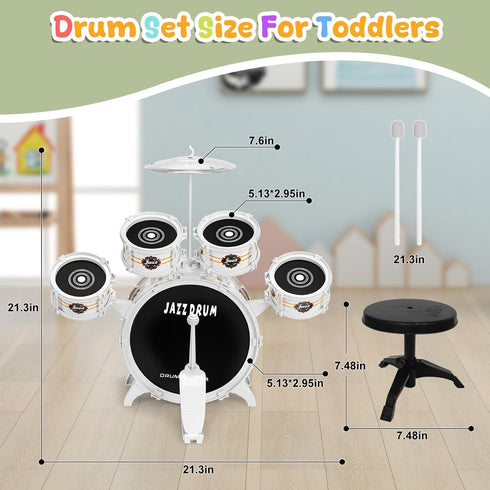 Set 1-3 Set 5 3 4 3-5 Kids Drum for Toddlers - Musical Toy Drums for Kids - Drums Musical Instruments Toys for Year Old