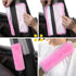 Lutoku 2-Pack Soft Plush Seatbelt Covers for Kids - Comfortable Pink Seat Belt Cushion for Newborns - Car Seat/Stroller