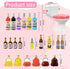 MEMOVAN 1PC Toilet Cake Topper and 21PCS Miniature Wine Bottles Cake Toppers for Bachelorette Party