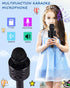Kids Karaoke Microphone for Ages 3-12, Birthday Gifts for 5-12 Year Old Girls & Boys, Fun Toys for Teens - Black
