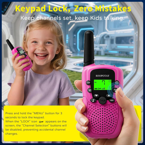 Soopotay 3 4 5 6 7 8 9 10 Rechargeable Walkie Talkies for Kids, Walkie Talkie Toys for Girls Boys, Outdoor Toys/Outside