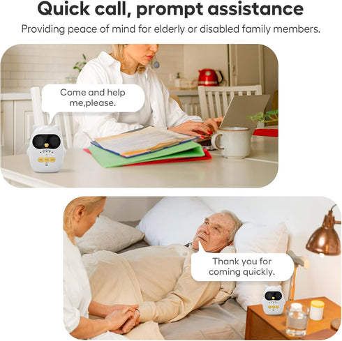 H HOSMART 1000Ft Audio Baby Monitor with Rechargeable Battery, Full-Duplex Wireless Intercom with Range, Baby Monitor