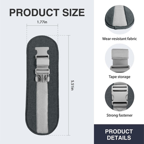 Dark Gray Waistband Extender for Plus Size Comfort - Adjustable Belt