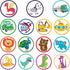 Tinoaly 30pcs Potty Training Stickers, 15 Patterns Animal Color Potty You Pee on