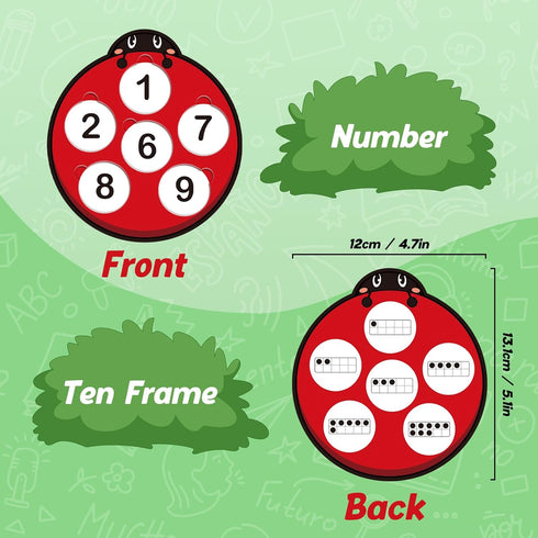 Number Bingo Games for Kids Toddlers - Ten Frame Set, Math Manipulative, Addition & Subtraction Flash Cards