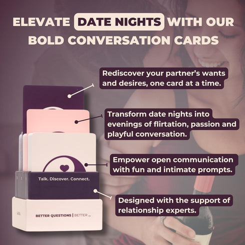 Couples Games for Adults - 120 Spicy Conversation Cards, Perfect for Date Night with 3 Exciting Levels