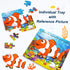 Vileafy 12Pack Sea Animals Wooden Jigsaw Puzzles, 20 Pieces Each, Party Favors for Kids Age 4-8