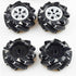 Premium 97mm Omni Directional Tire Mecanum Wheel for AGV Robot Car Chassis, 4pcs Metal 6mm Coupling Motor Connector for
