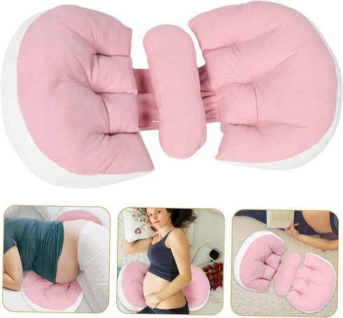 SHOWERORO U Shaped Maternity Pillow for Pregnant Women Supportive Waist Cushion for Side Sleeping Alleviating Belly
