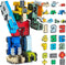 Number Transforming Toys 15 Pieces Number Robot, Number-Blocks for Learning & Play