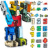 Number Transforming Toys 15 Pieces Number Robot, Number-Blocks for Learning & Play