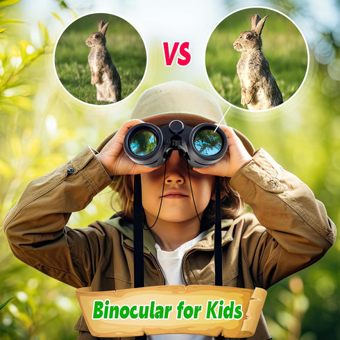 Kids Binoculars for Ages 3-12 - Perfect Outdoor Gifts for Bird Watching and Exploration