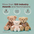 16" Bearington Huggles Creamy White Teddy Bear Stuffed Animal Toy - Soft-Fur Teddy Bear Plushies with Satin Bow