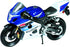 Welly Die Cast Motorcycle, Blue, Suzuki GSX-R750, 1:18 Scale