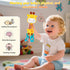0-3-6-12 Musical Baby Rattle Toy, Soft Silicone Infant Teething Light-Up Rattle for Sensory Development, Easy Grasp