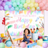 Art Birthday Party Decorations for Girls - Pastel Balloon Garland Arch Kit with Macaron Paint Happy Birthday Backdrop