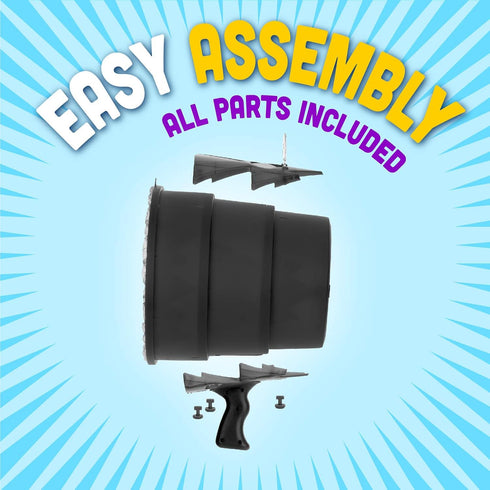 Airzooka Air Blaster, Air Toy for Adults & Children Ages 6+, Blows 'Em Away, Black