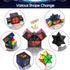 2 in 1 Kids Fidget Toy Magic Cube with Colorful Planet Pattern for Boys & Girls Solar System