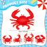 50 Lewtemi Pcs Mini Red Crab/Crawfish Toy Soft TPR Rubber Fake Crab Models Lifelike Crawfish Decorations for Early