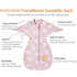 2-Way 0-3 insular Baby Transitional Swaddle with Zipper Newborn Sleep Sack Arms Up Infant Sleeping Bag Wearable