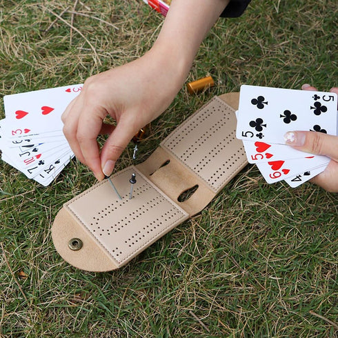Set, 2 4 Folded:3.14x4.92in,After L:10.31in (1Pcs) Travel Cribbage Board Game Portable Cribbage Boards Unique Track