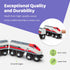 inc. Wooden Bullet Train, Wooden Train Set of 2 Modern Engines with Magnetic Connectors, Compatible with Thomas